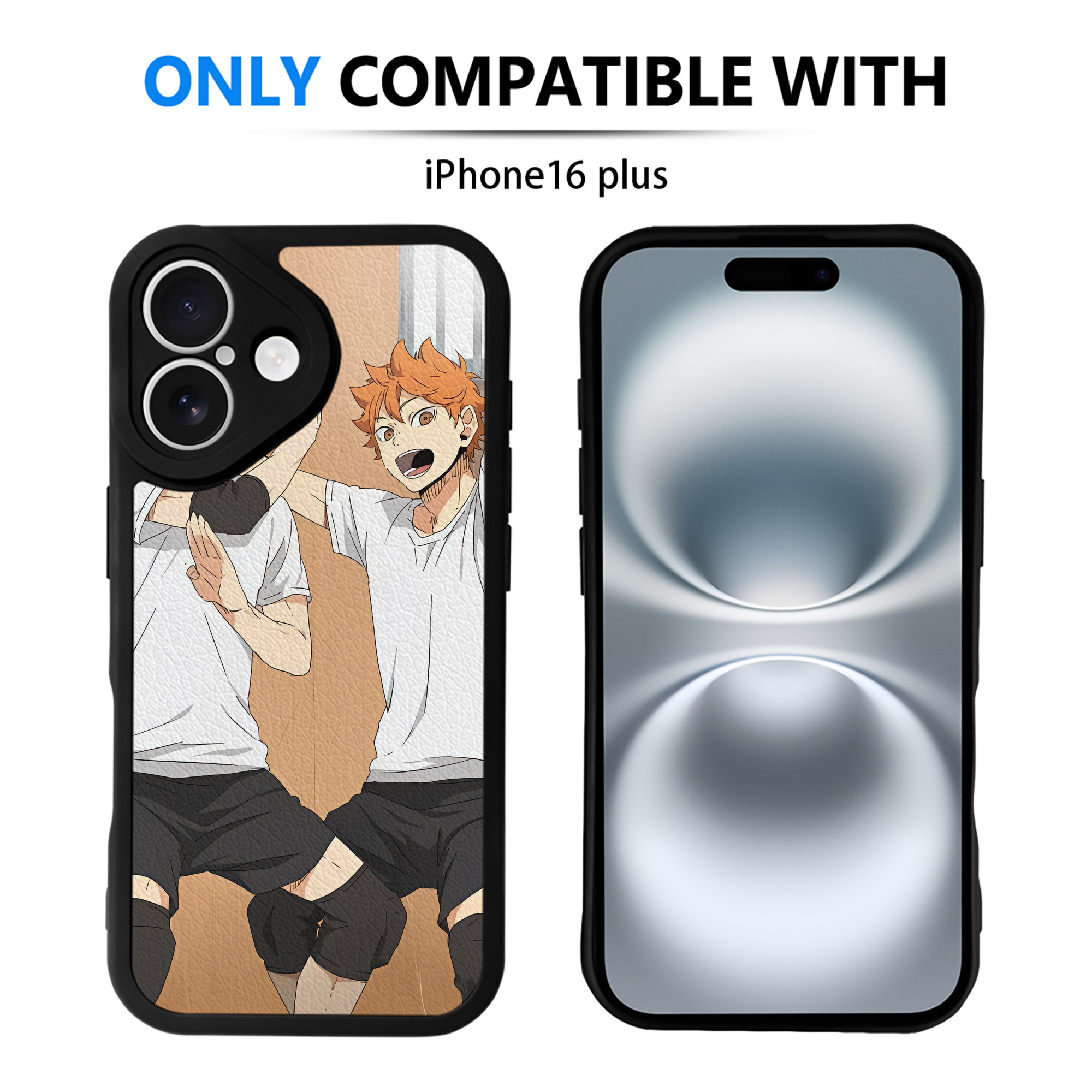 （画像用） ハイキュー!! Haikyu!! 【iPhone 16シリーズ対応】シリコンスマホケース（レザー調） 材質：シリコン